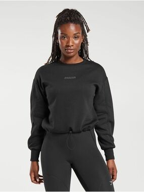 Gymshark pulse pullover Black Drawstring Sweatshirt
